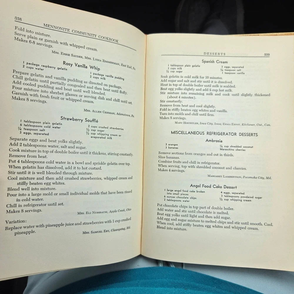 Mennonite Community Cookbook Favorite Family Recipes Mary Emma Showalter 1951